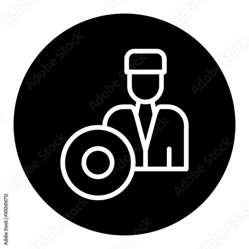Bodhran Player Vector Icons