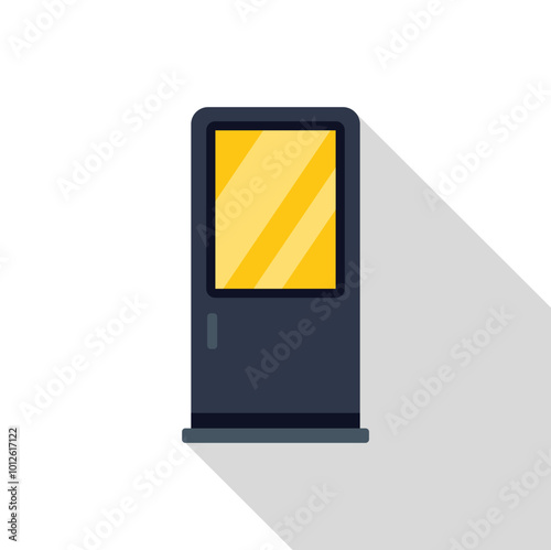 Dark grey street billboard with yellow empty frame standing on the street Free Download Dark grey street billboard with yellow empty frame standing on the street - GFXLoad