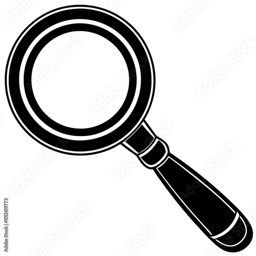 magnifying glass silhouette vector illustration