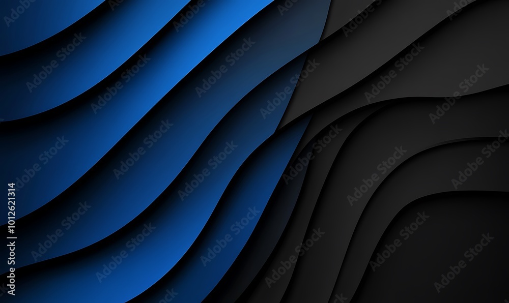 Abstract Blue and Black Wavy Pattern Background Abstract Blue and Black Wavy Pattern Background