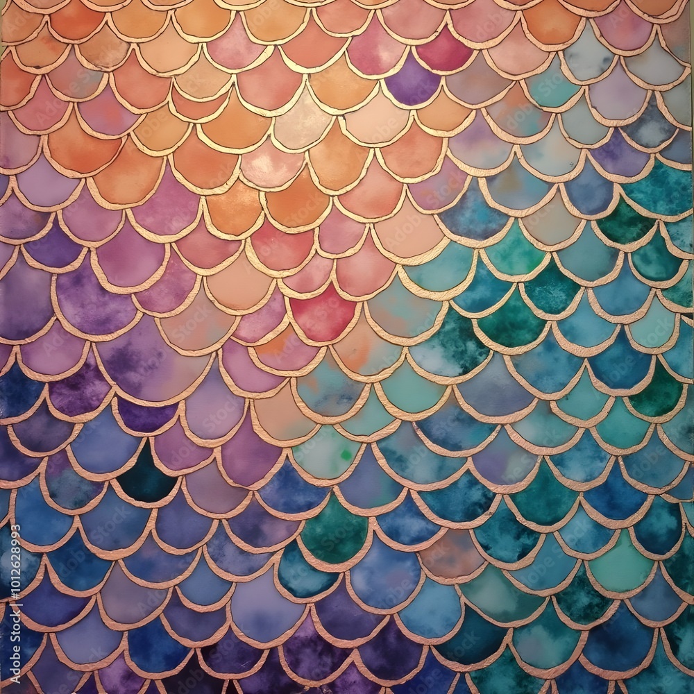 Mermaid Scale Seamless Pattern Mermaid Scale Seamless Pattern