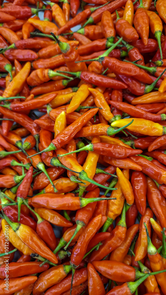 Red cayenne pepper from the local market Red cayenne pepper from the local market