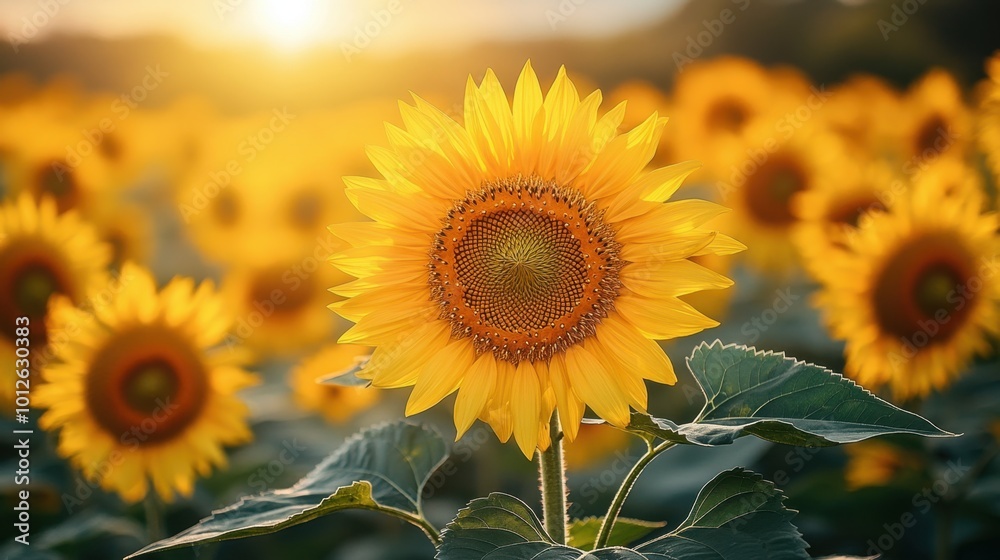 Aerial view of a sunflower field, captured from above, showcasing the vibrant colors and patterns Aerial view of a sunflower field, captured from above, showcasing the vibrant colors and patterns