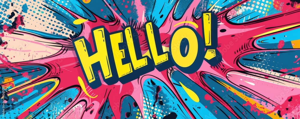 Colorful pop art background with Colorful pop art background with
