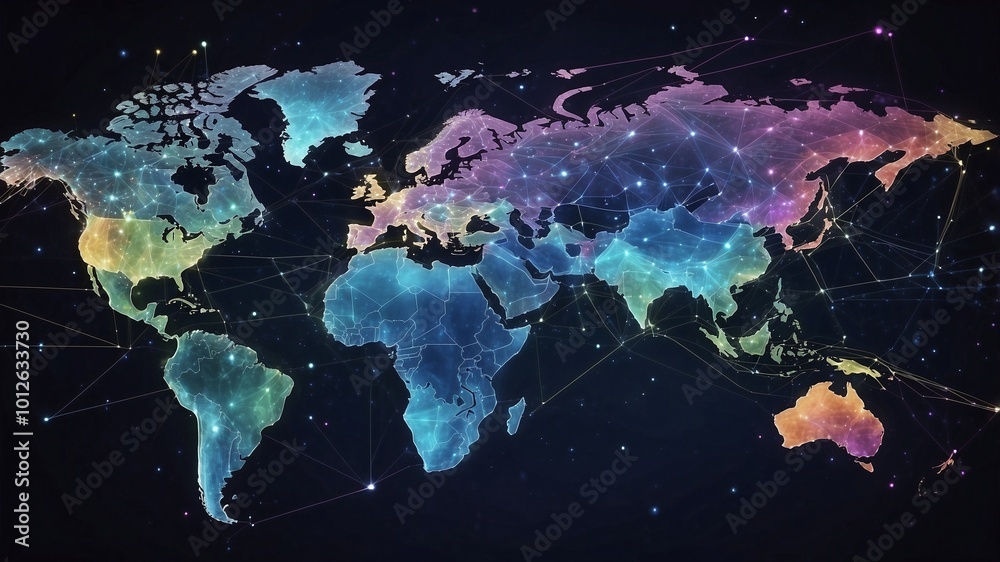 Visually Striking Global Internet Map Showcasing Interconnected Data Points and Flow of Information, Perfect for Celebrating Internet Day and Highlighting Digital Connectivity Visually Striking Global Internet Map Showcasing Interconnected Data Points and Flow of Information, Perfect for Celebrating Internet Day and Highlighting Digital Connectivity