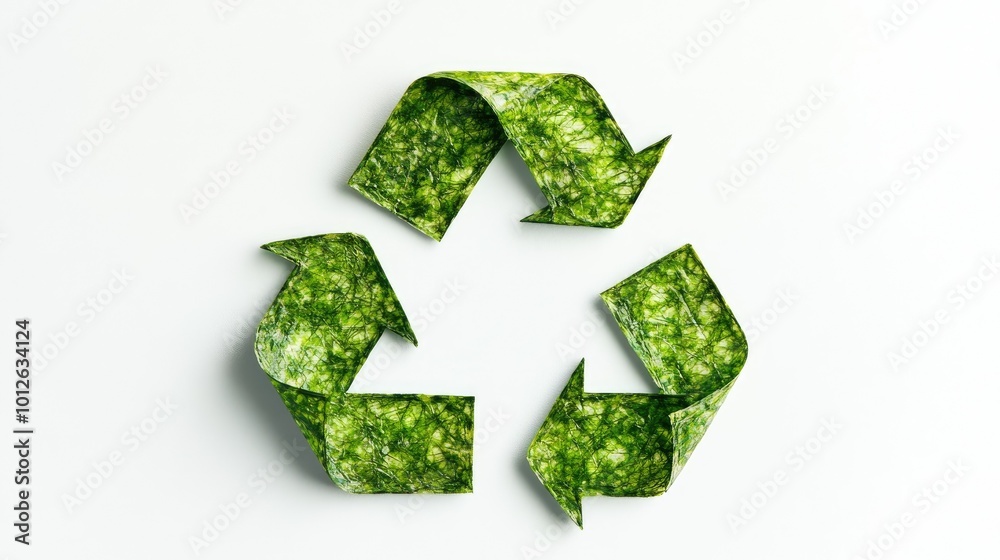 A bold representation of the recycle symbol set against a pristine white background, perfect for promoting eco-friendly initiatives and allowing for clear text integration. A bold representation of the recycle symbol set against a pristine white background, perfect for promoting eco-friendly initiatives and allowing for clear text integration.