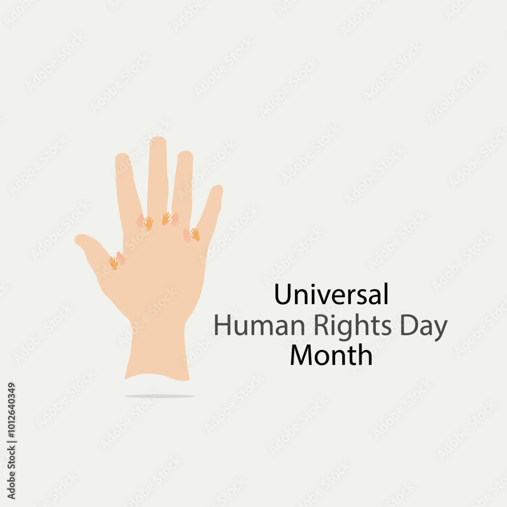 vector graphic of Universal Human Rights Month good for national Universal Human Rights Month celebration. flat design. flyer design.flat illustration. vector graphic of Universal Human Rights Month good for national Universal Human Rights Month celebration. flat design. flyer design.flat illustration.