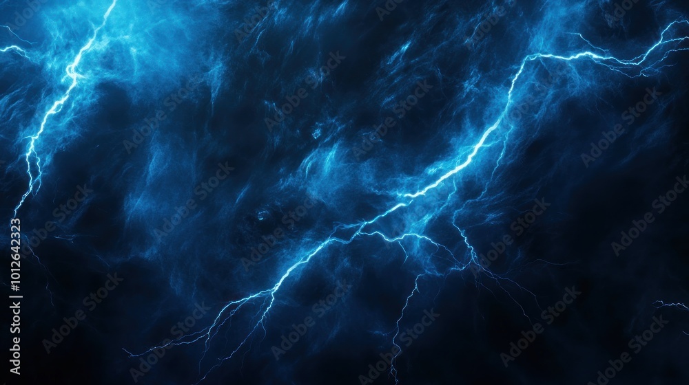 Abstract Blue Lightning Storm Abstract Blue Lightning Storm