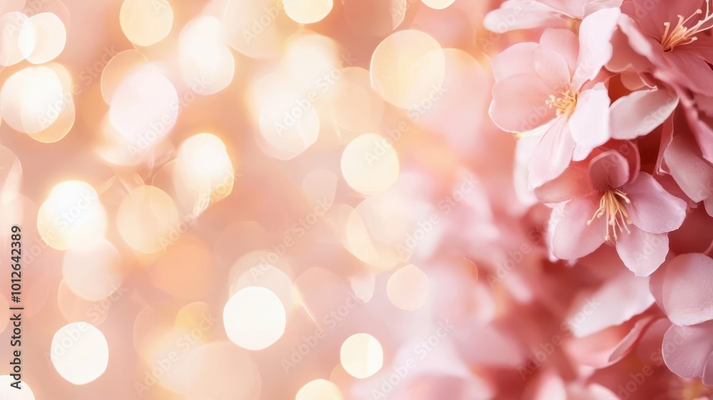 Delicate pink flowers against a dreamy bokeh backdrop, creating a romantic and soft mood perfect for springtime themes. Delicate pink flowers against a dreamy bokeh backdrop, creating a romantic and soft mood perfect for springtime themes.