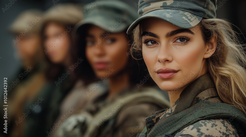 Honoring Women Veterans, highlighting women in the military, with copy space, Veterans Day Honoring Women Veterans, highlighting women in the military, with copy space, Veterans Day