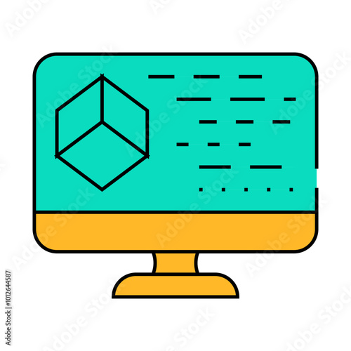 programming vr line icon vector. programming vr sign. isolated symbol illustration