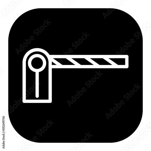 Parking Barrier Vector Icons