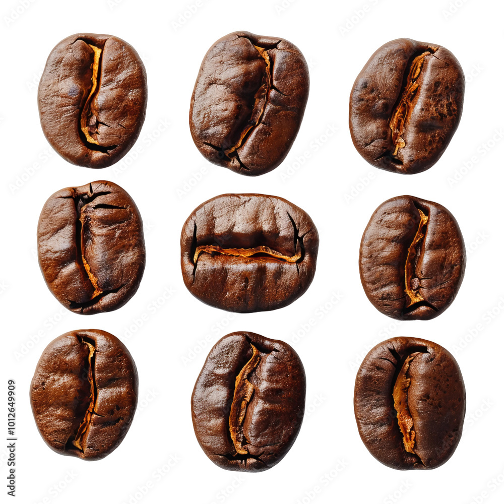 Fototapeta premium coffee beans on white background