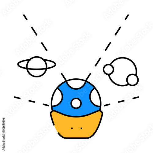 home planetarium toy line icon vector. home planetarium toy sign. isolated symbol illustration
