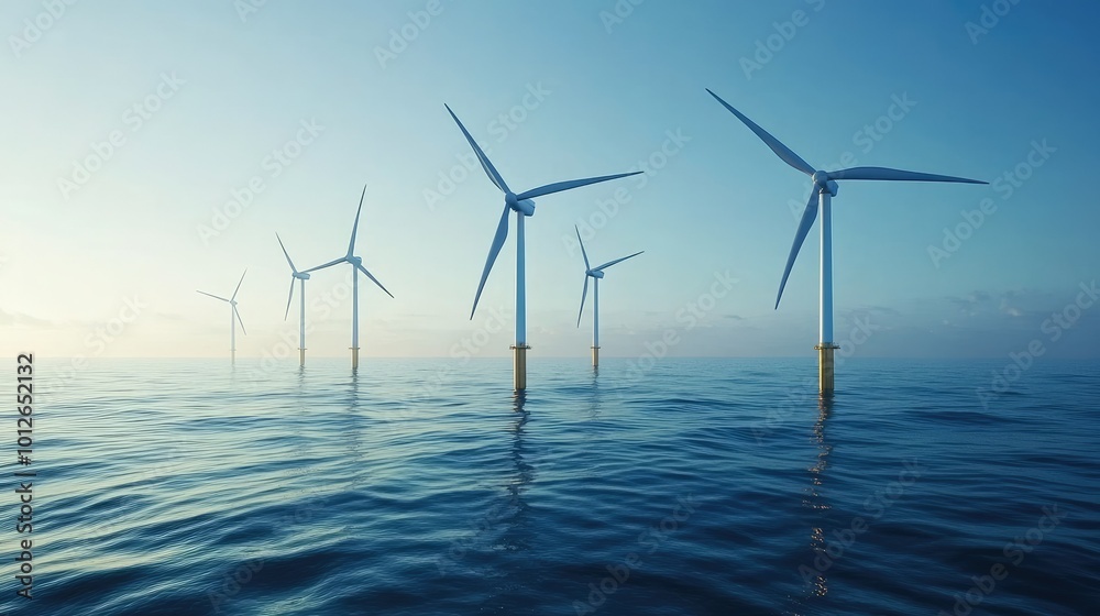 Wind turbines generating energy for green hydrogen production, emphasizing the role of renewable resources in creating a sustainable energy future. Wind turbines generating energy for green hydrogen production, emphasizing the role of renewable resources in creating a sustainable energy future.