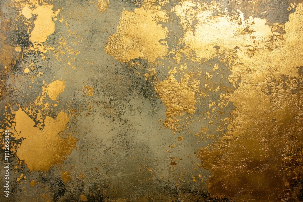 Gold leaf on a flat surface Gold leaf on a flat surface