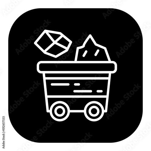 Mining Cart Vector Icons