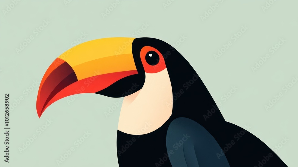 Naklejka premium Colorful Toucan Illustration