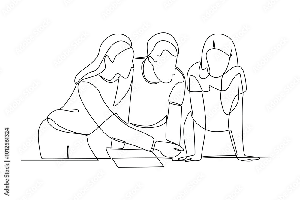 simple continuous line drawing of a group people gathering at office. Gathering minimalist Concept. Simple line, Gathering, People.