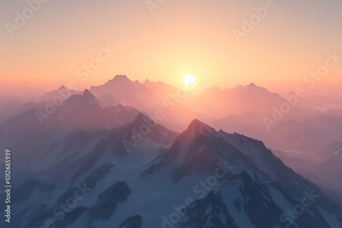 Majestic Mountain Peaks at Sunset