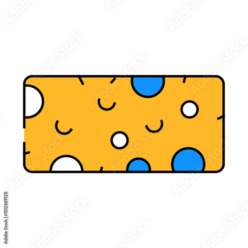 sponge for wash line icon vector. sponge for wash sign. isolated symbol illustration