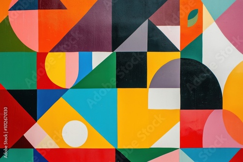 colorful pattern of geometric shapes