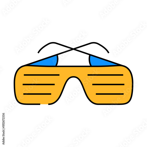 sunglasses rapper stylish accessory line icon vector. sunglasses rapper stylish accessory sign. isolated symbol illustration