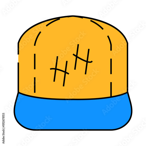 cap rapper line icon vector. cap rapper sign. isolated symbol illustration