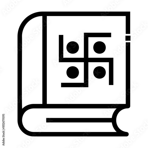 vedas book Line Icon