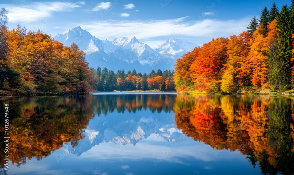 Fototapeta premium Stunning Nature Landscapes: Mountains, Forests, Oceans, and Serene Vistas.
