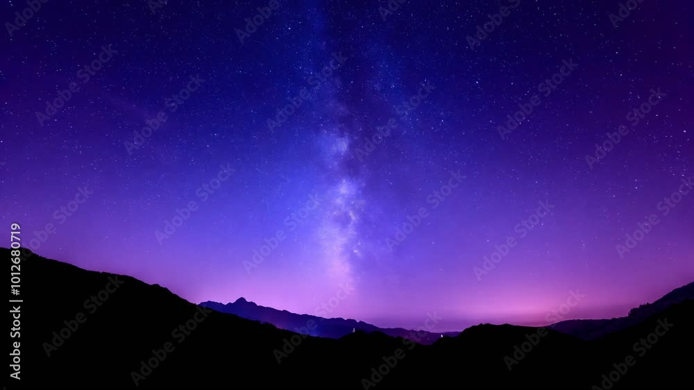 The Milky Way Galaxy moving swiftly in the sky