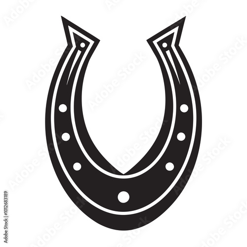 Horseshoe silhouette vector illustration