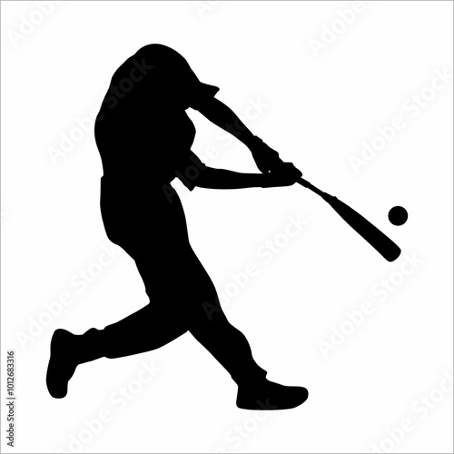 silhouette of a man playing baseball