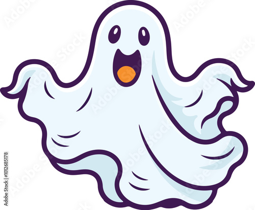 Cute happy ghost