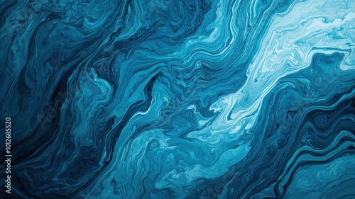 Abstract blue and turquoise marble texture