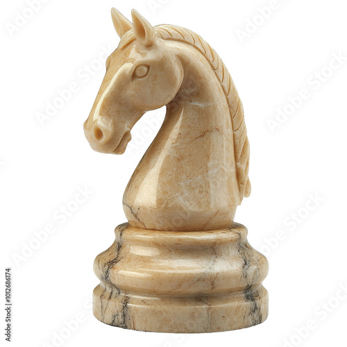 Horse chess figure isolated on the white background photo