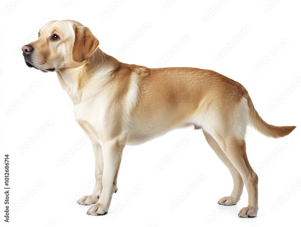 Labrador retriever dog isolated on white background Labrador retriever dog isolated on white background