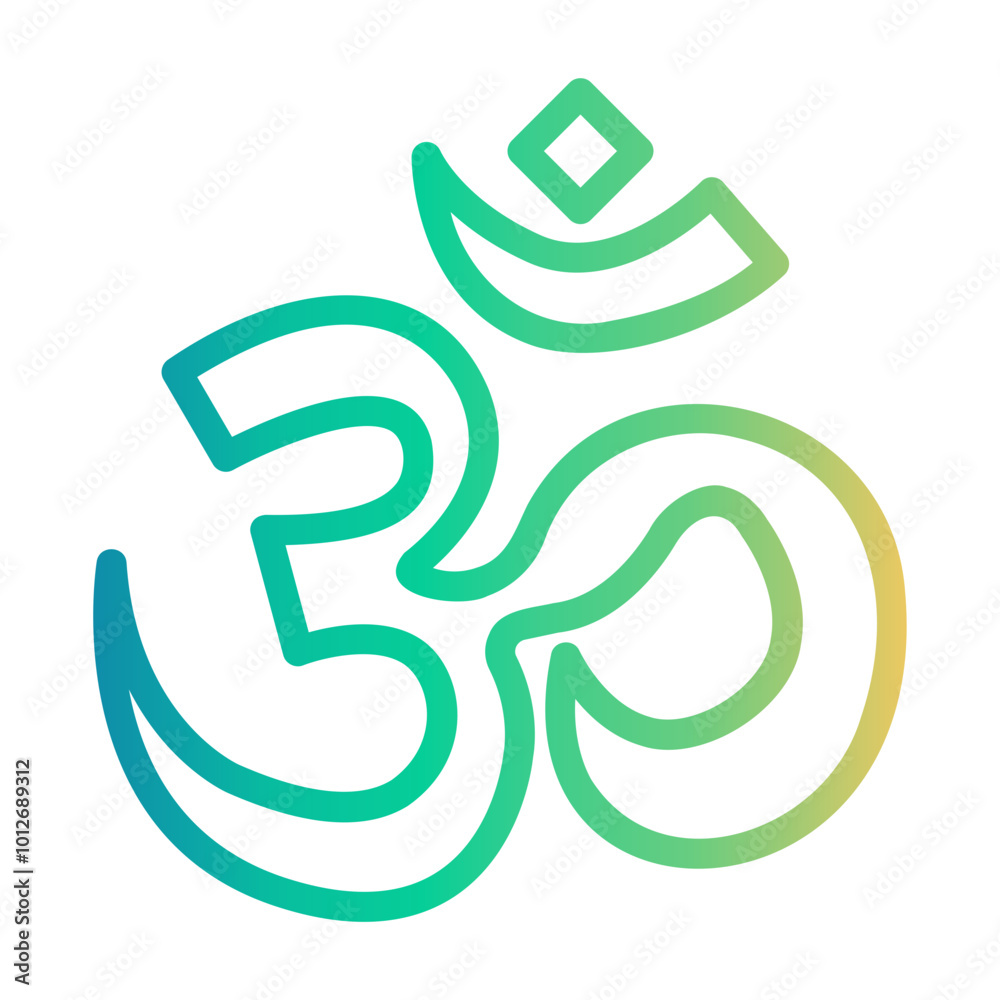 om Line Gradient Icon om Line Gradient Icon