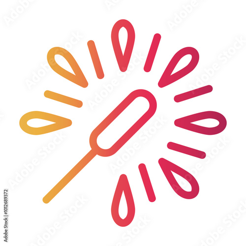sparkler Line Gradient Icon