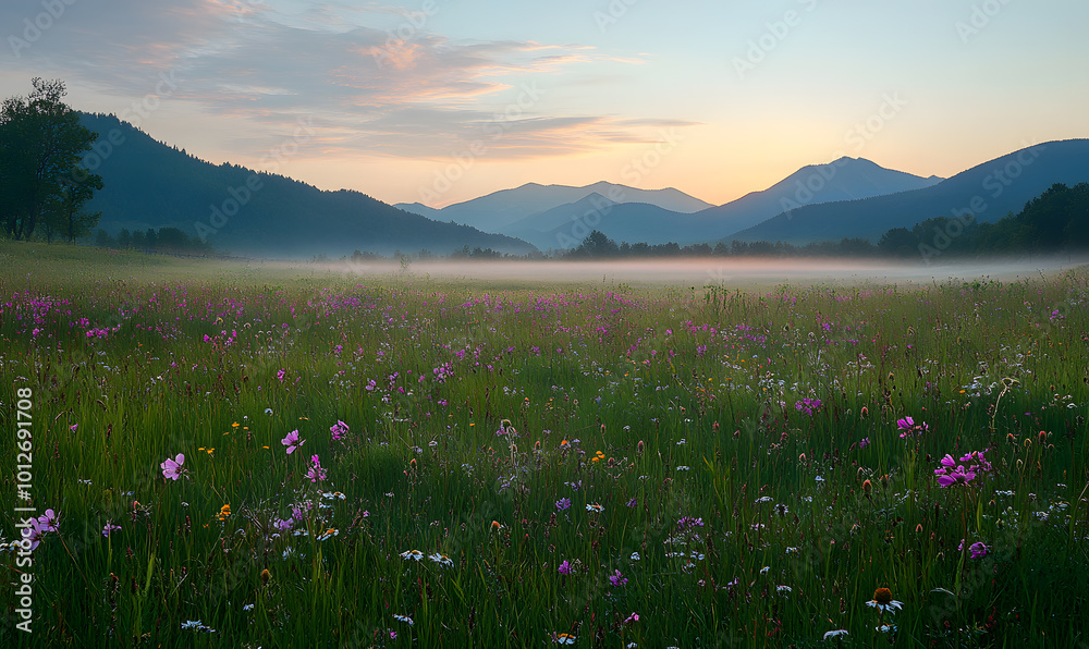 Obraz premium Stunning Nature Landscapes: Mountains, Forests, Oceans, and Serene Vistas.