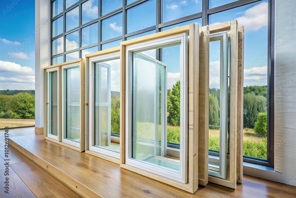 Forced perspective insulation for windows with multiple glass panes Forced perspective insulation for windows with multiple glass panes