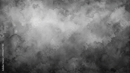 Forced perspective inky black watercolor wash textured background
