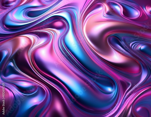 liquid metal fluids in pastel colors