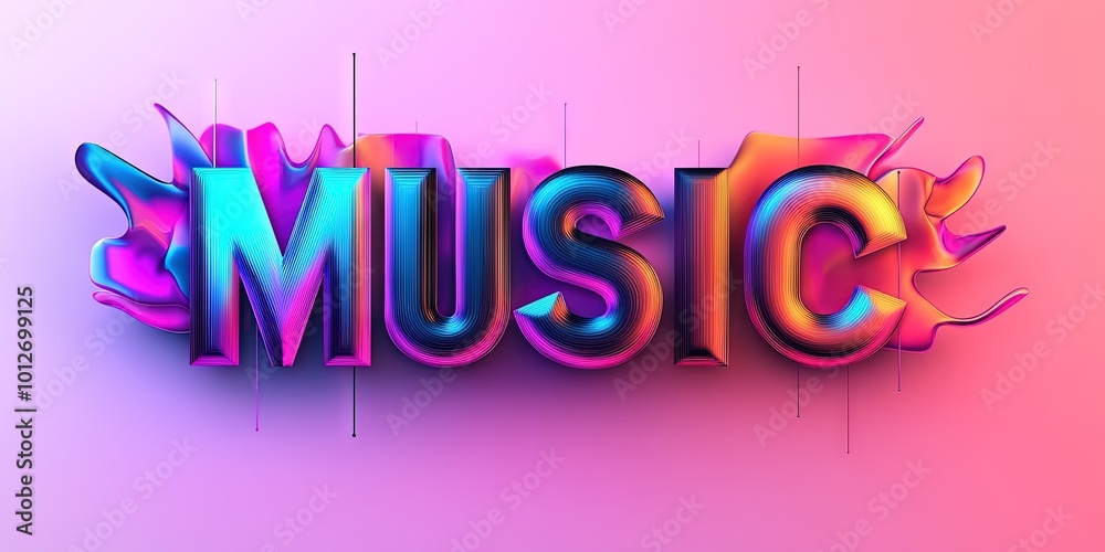 A bold, vibrant, horizontal front-facing graphic design with the word A bold, vibrant, horizontal front-facing graphic design with the word