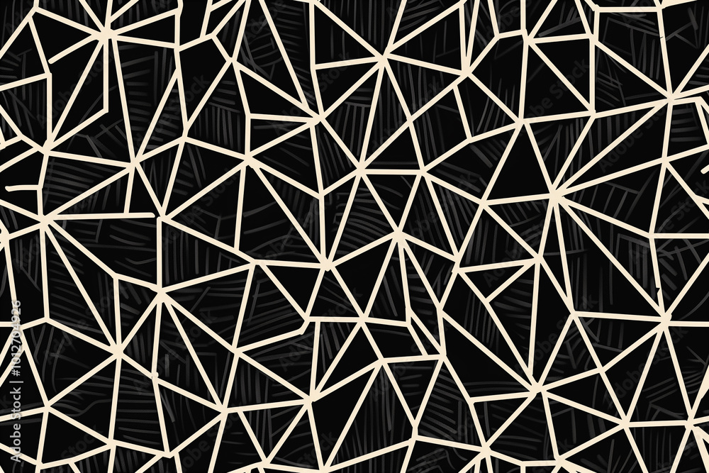  Stylish irregular triangle grid pattern with unique linear texture design