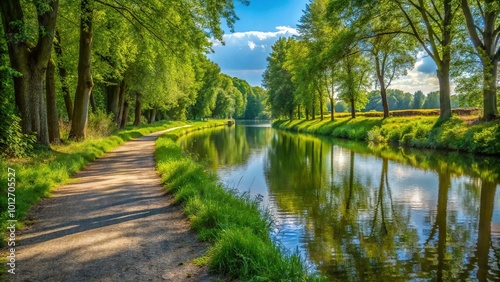 Forced perspective path along Dortmund-Ems Canal in Lingen