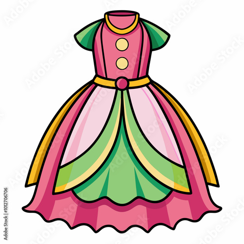 illustration of a princess dress