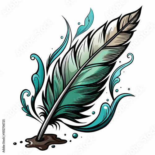 feather and ink