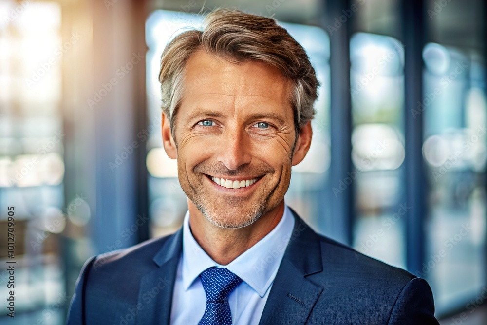 A poised and confident business executive smiles in a professional office setting, showcasing a polished and approachable demeanor in a close-up headshot. A poised and confident business executive smiles in a professional office setting, showcasing a polished and approachable demeanor in a close-up headshot.