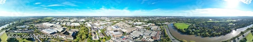 An Aerial Wide Angle Panoramic View of Nottingham City of East Midlands Region of England, United Kingdom. October 4th, 2024